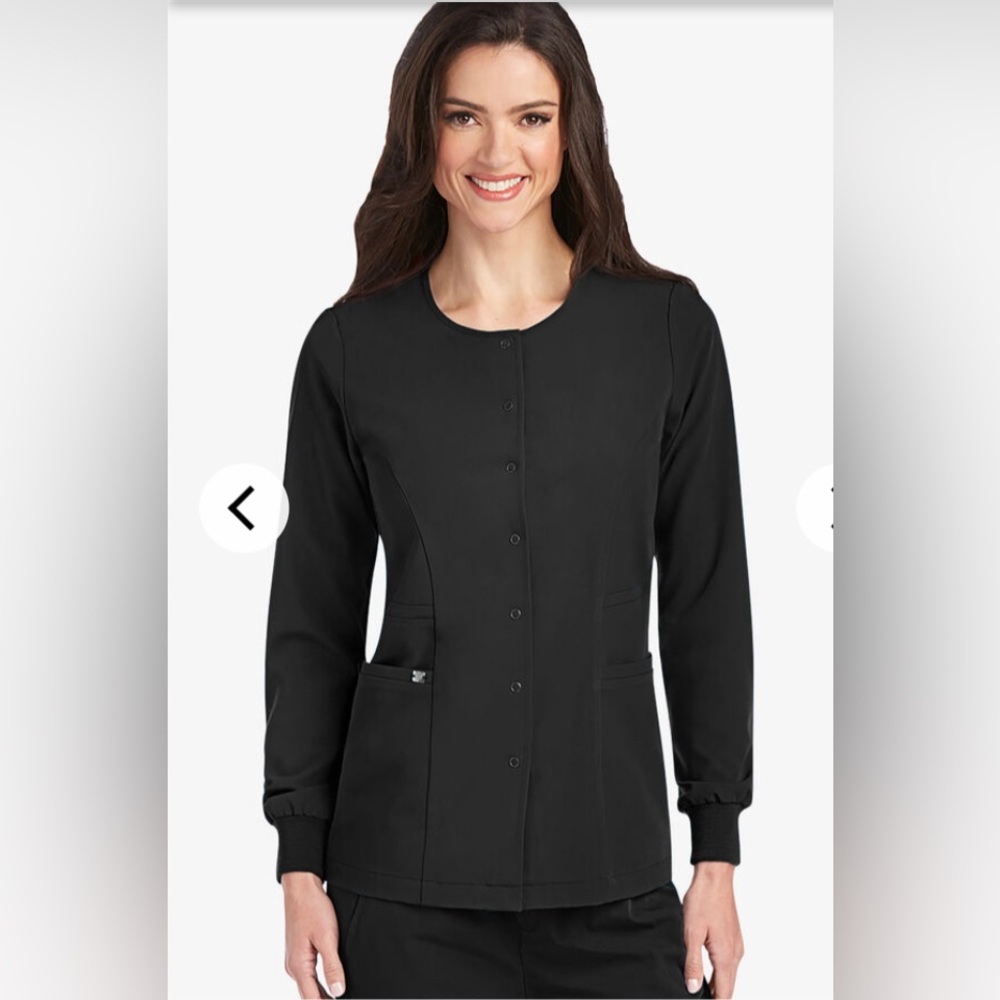 Signature Black Warmup Grey’s Anatomy Scrub Jacket Warm up
